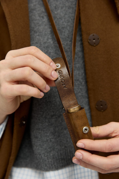 Футляр для помады из кожи AROUND, цвет: коричневый 3_7L01 купить онлайн