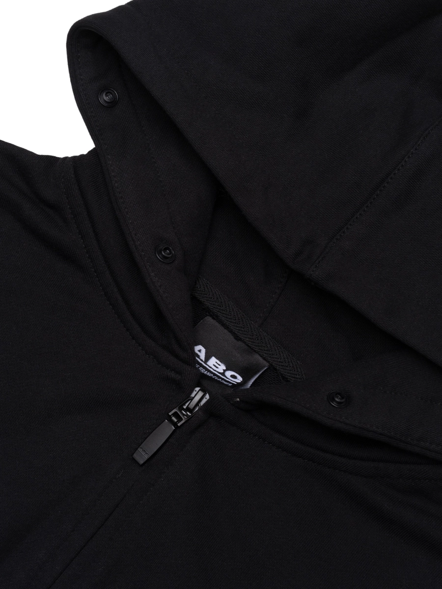 Мини-худи на молнии с мехом ABC, цвет: Черный, 00-182 купить онлайн