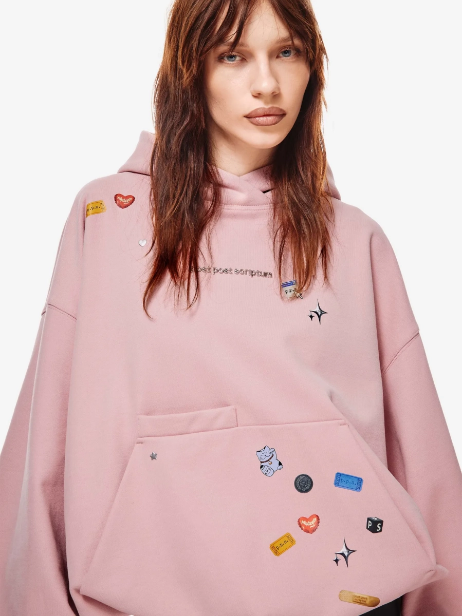 Sticker pack Худи Оверсайз p.p.s., цвет: пудровый розовый, 0867.01.00.PNK купить онлайн