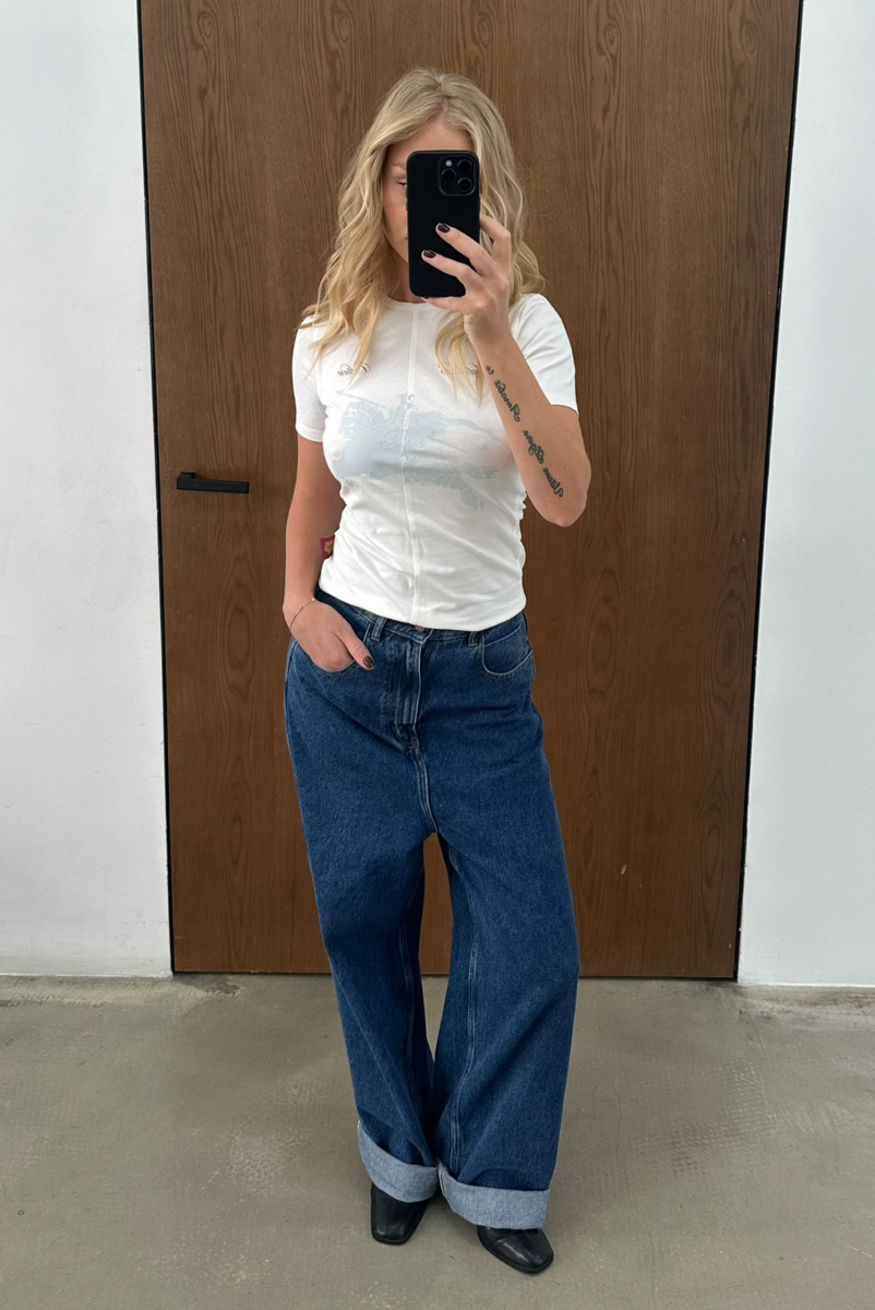 Футболка слим-фит (белая с принтом) Label .B, цвет: белый, Tp.04.3.4101.0126WH купить онлайн