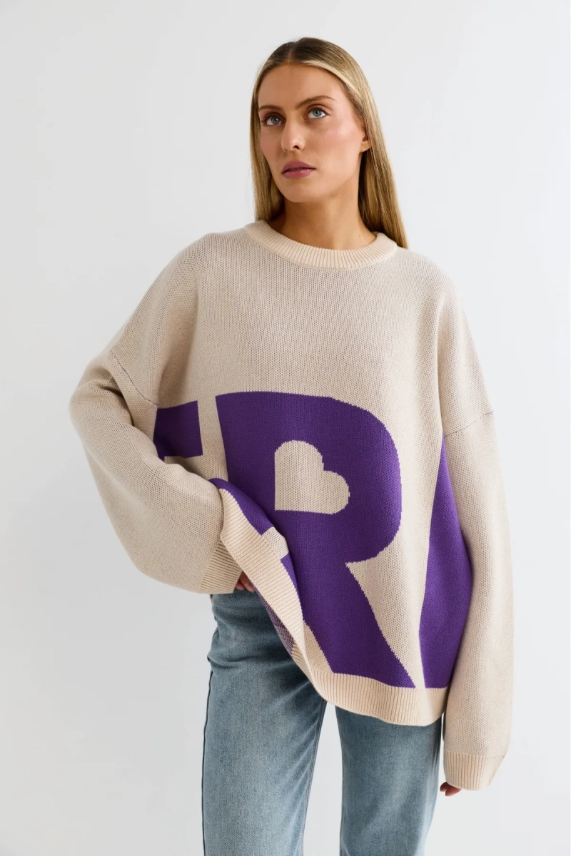 Джемпер c логотипом Erist store, цвет: фиолетовый, НФ-00003252 купить онлайн