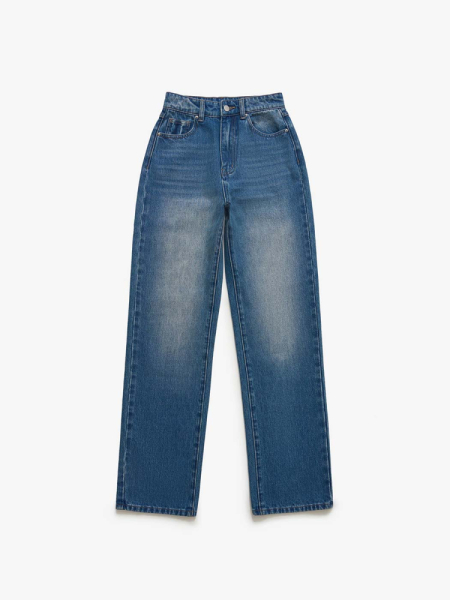 Джинсы прямые с высокой посадкой