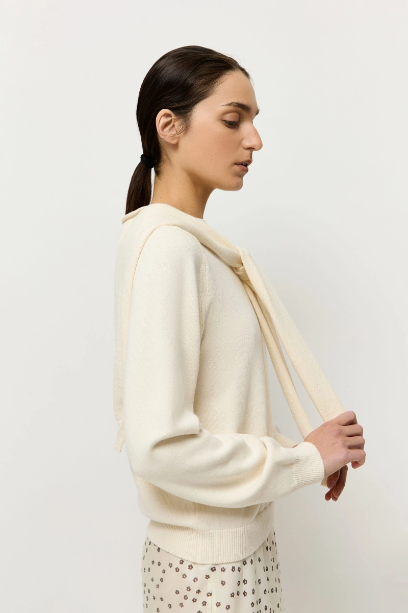 Джемпер из хлопка с кашемиром 2 в 1 AROUND, цвет: мультиколор, 219_132CC05 купить онлайн