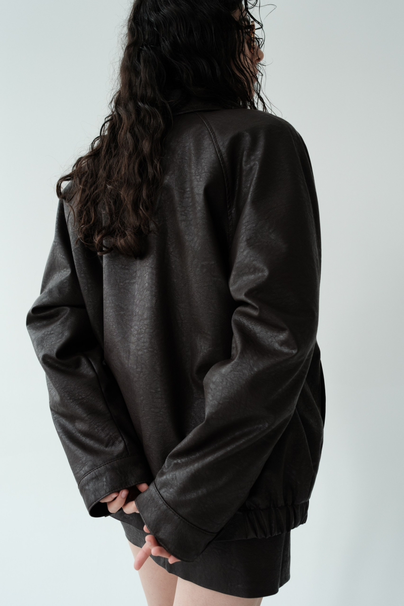 Бомбер винтажный НИ ИМЕНИ, НИ ПОХОЖИХ, цвет: коричневый, 00-00000375 купить онлайн