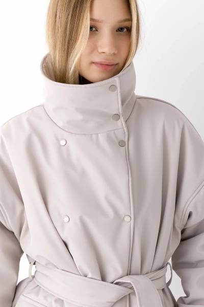 Парка на кнопках двубортная Ricoco, цвет: слоновая кость, 6096/2 купить онлайн Парка на кнопках двубортная Ricoco, цвет: слоновая кость, 6096/2 купить онлайн