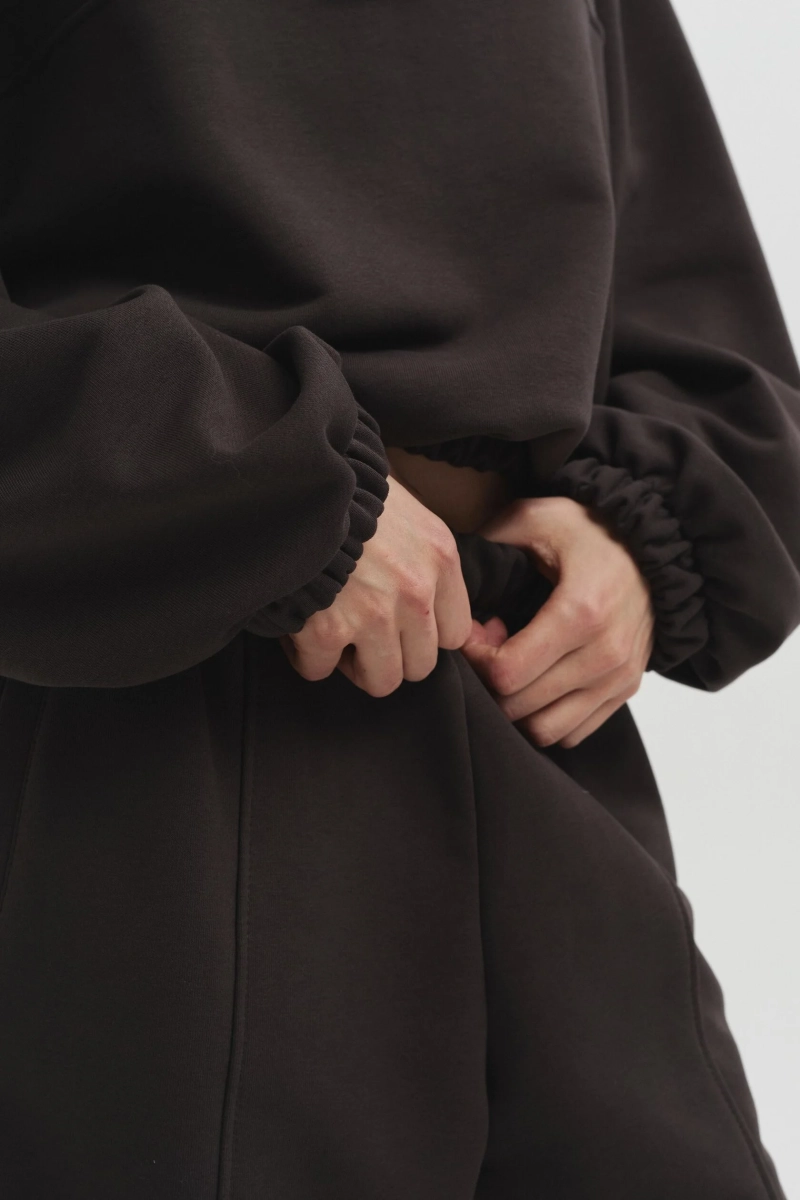 Свитшот из футера marte, цвет: коричневый,  купить онлайн