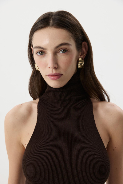 Платье макси Charmstore, цвет: коричневый, 306-51098-551 купить онлайн