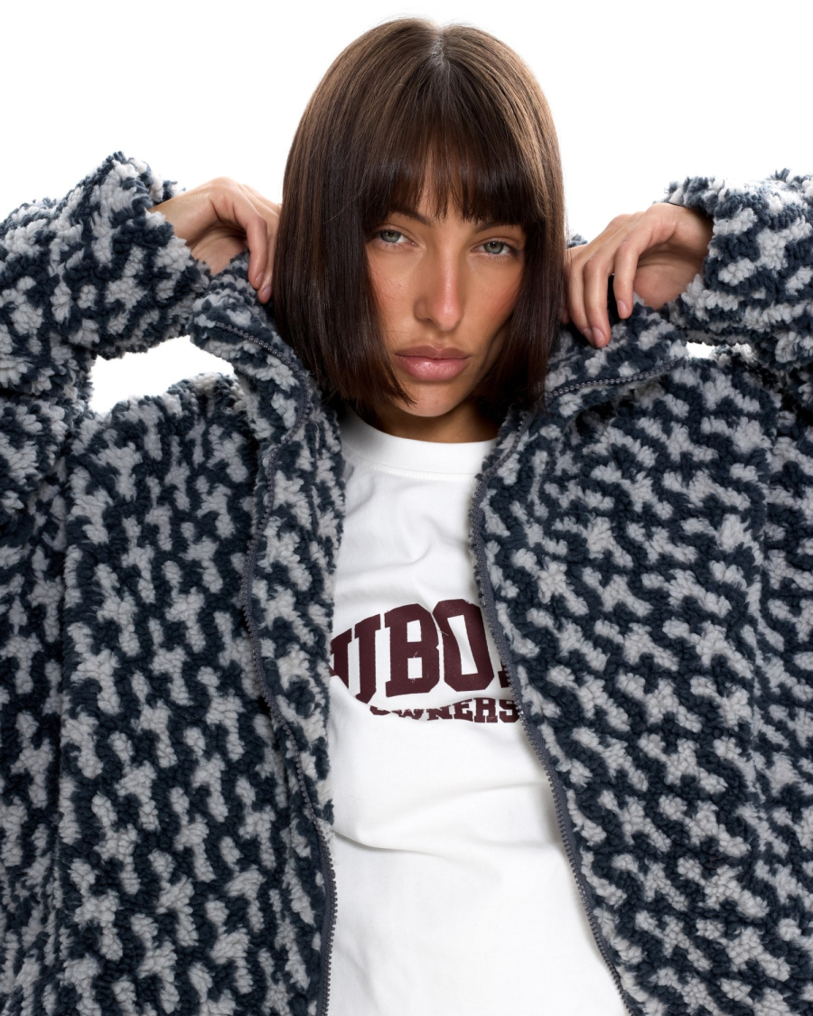 Бомбер Паттерн удлиненный Suborbia, цвет: графит, 007274 купить онлайн