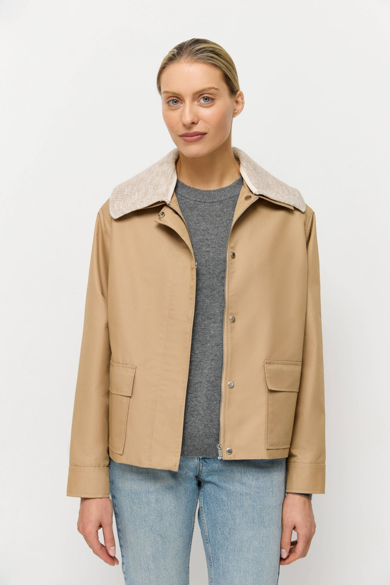 Куртка со съемным воротником AROUND, цвет: бежевый, 210_76C01 купить онлайн