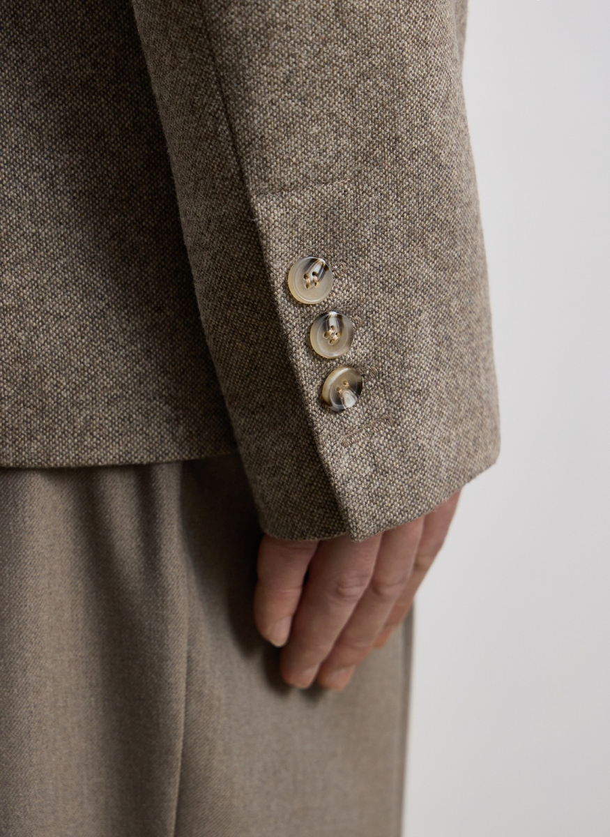 Пиджак из испанской фактурной ткани с шерстью ALL WE NEED, цвет: серый,  купить онлайн