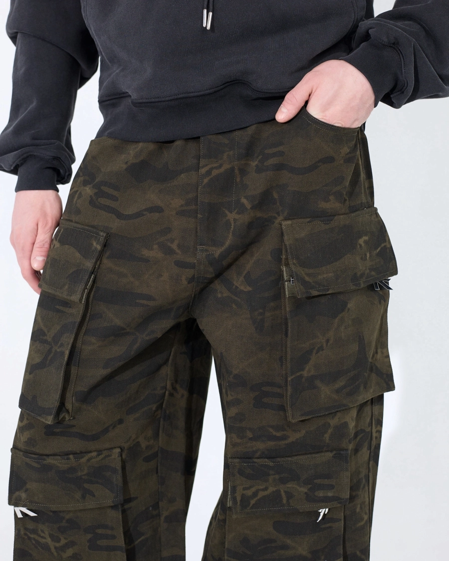 Джинсы-карго камуфляж ASIA ST 71, цвет: зеленый, Ast71.jeans-camou-green купить онлайн