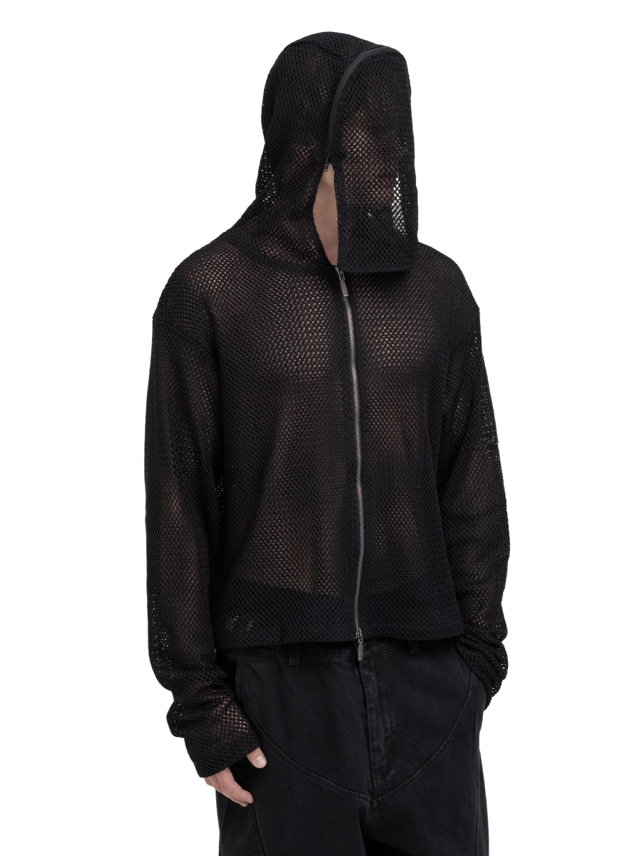 Худи на молнии из сетки ABC, цвет: Черный, 00-159 купить онлайн