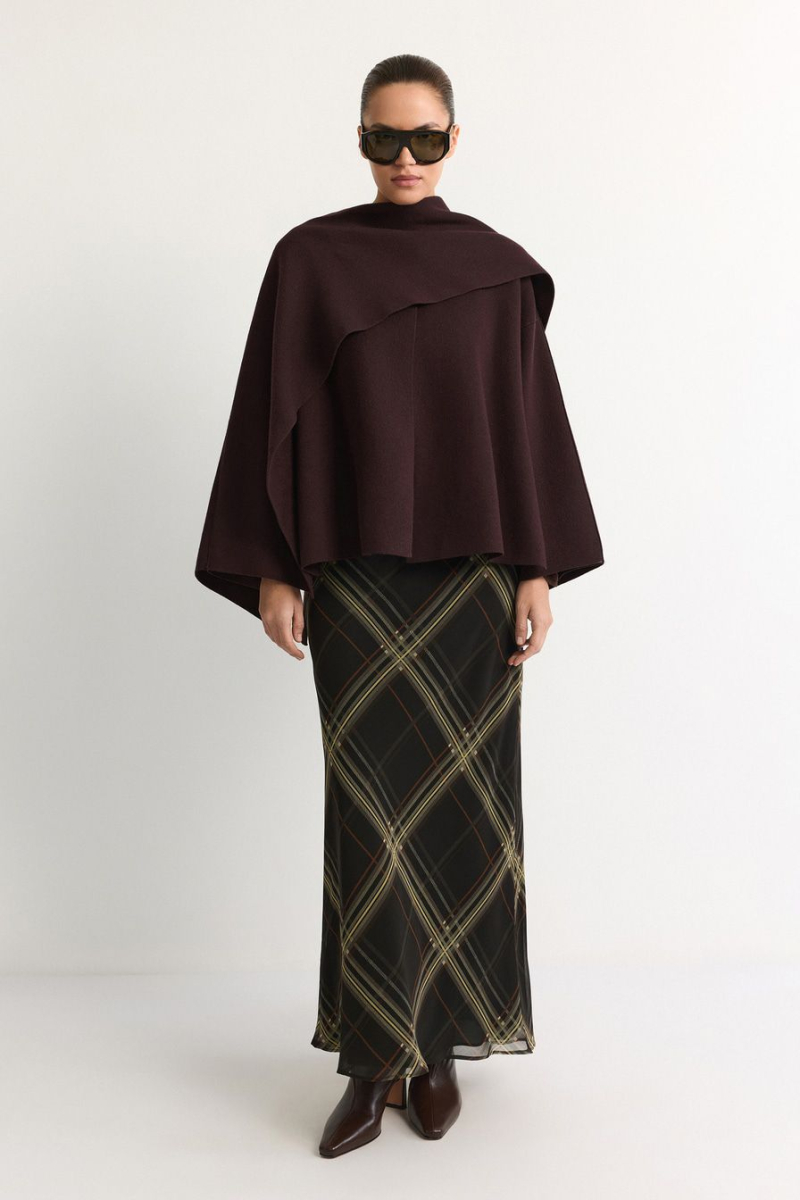 Кардиган с шарфом TOPTOP, цвет: коричневый, TTS.051.18936.700 купить онлайн