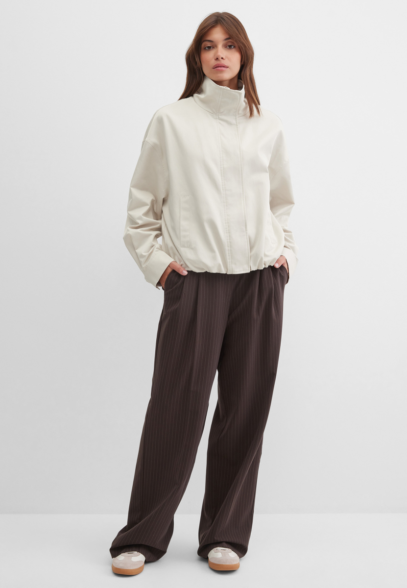 Хлопковый бомбер объемного кроя Marou, цвет: бежевый, Mar_26030203 купить онлайн