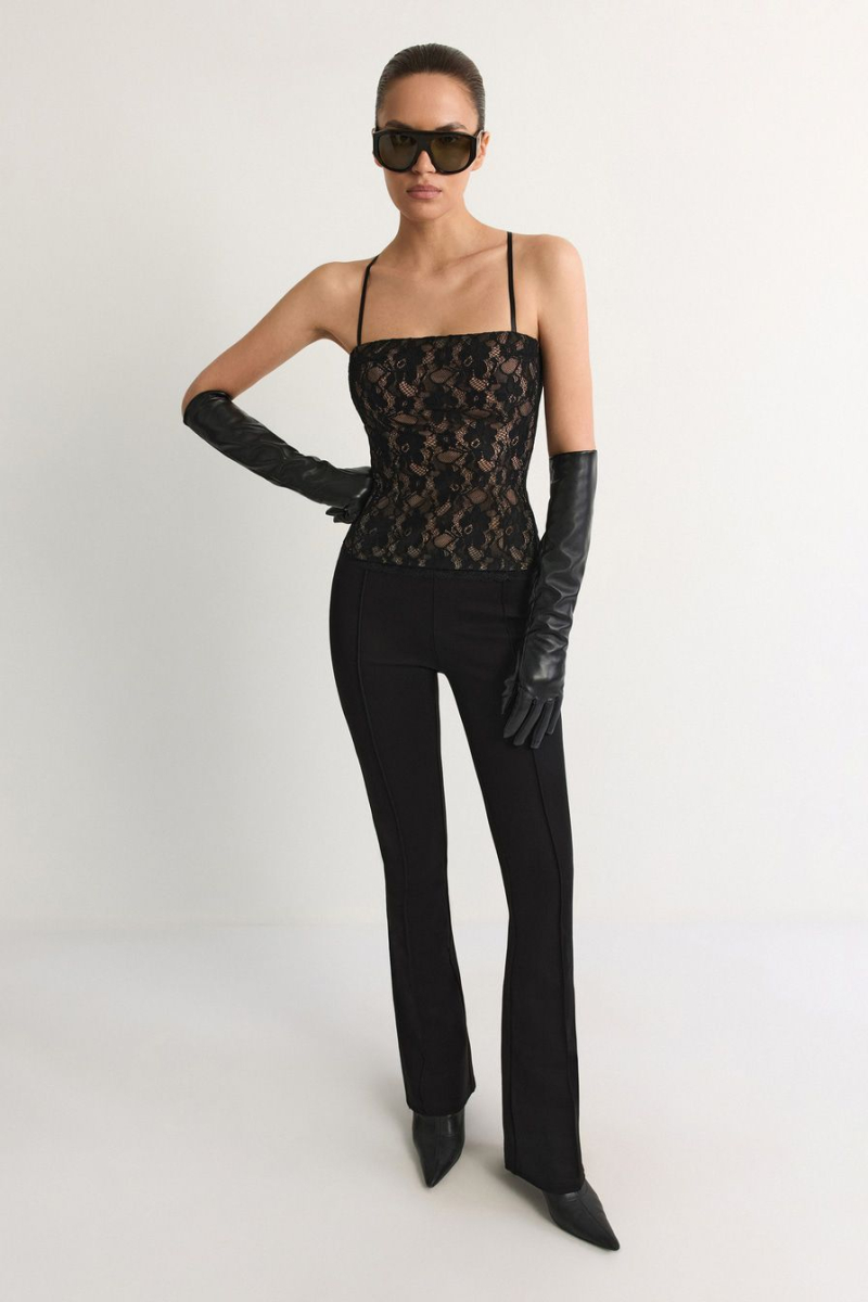 Брюки из смесового района TOPTOP, цвет: Черный, TT.034.18389.900 купить онлайн