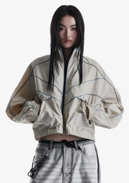 Укороченная трековая куртка