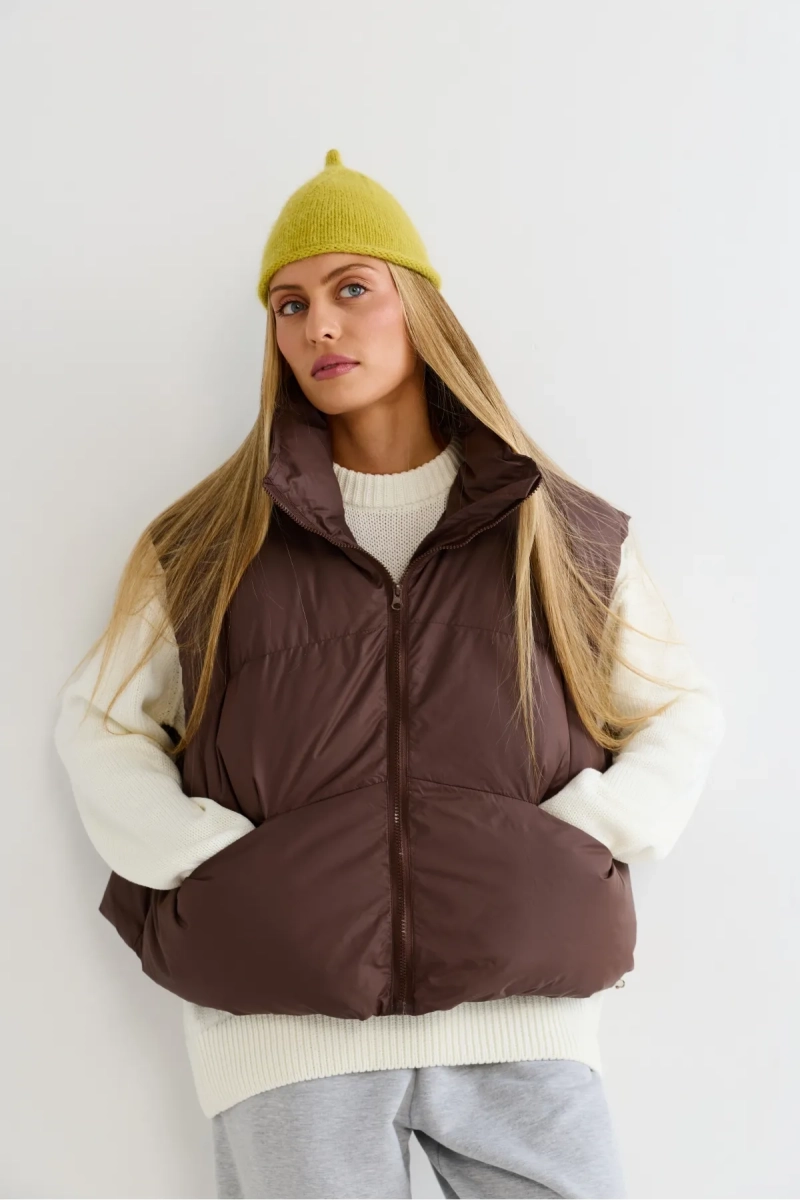 Жилет Erist store, цвет: коричневый, НФ-00003206 купить онлайн