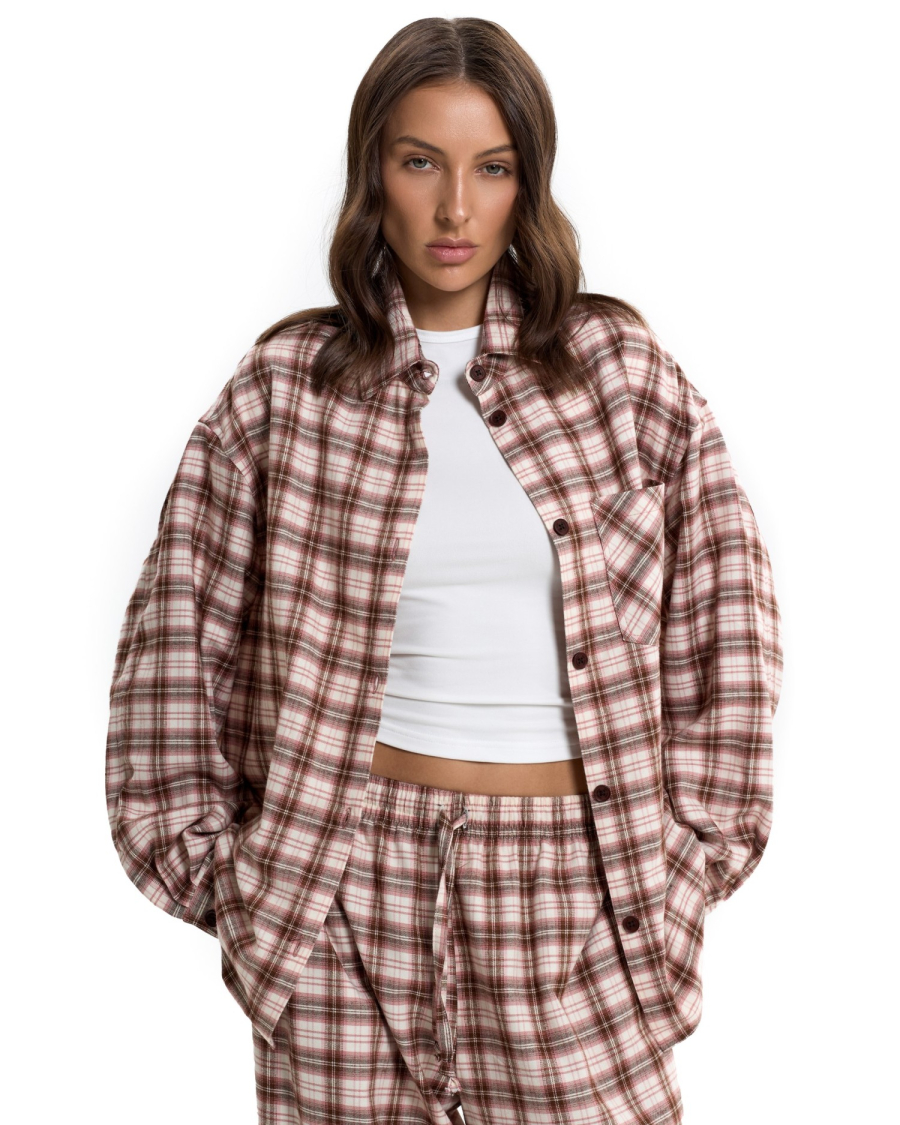 Рубашка в клетку Suborbia, цвет: розовый, 006624 купить онлайн