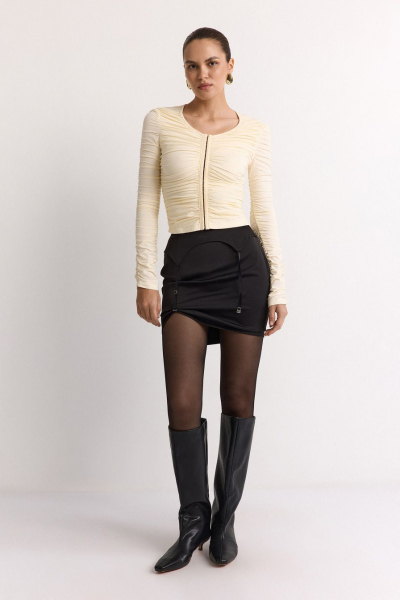 Лонгслив со сборками TOPTOP, цвет: белый, TTS.025.18559.120 купить онлайн