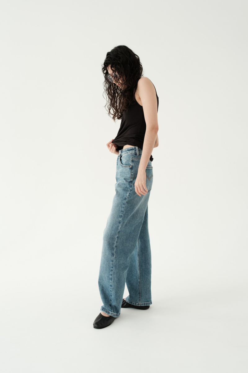 Джинсы прямого кроя НИ ИМЕНИ, НИ ПОХОЖИХ, цвет: синий, 00-00000254 купить онлайн