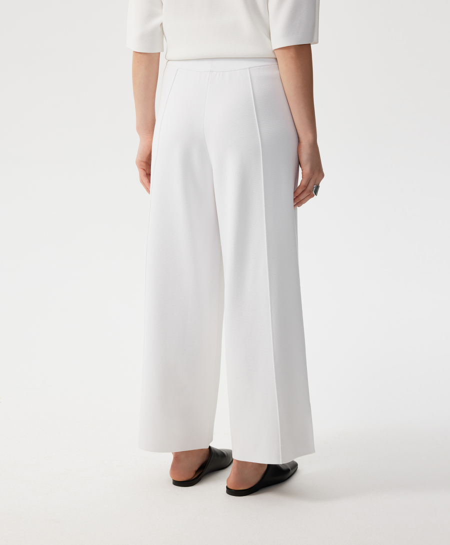 Брюки из джерси прямые GLVR, цвет: белый, 126G21GAC3701 купить онлайн