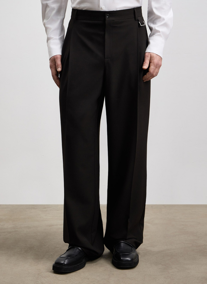 Широкие брюки из костюмной ткани