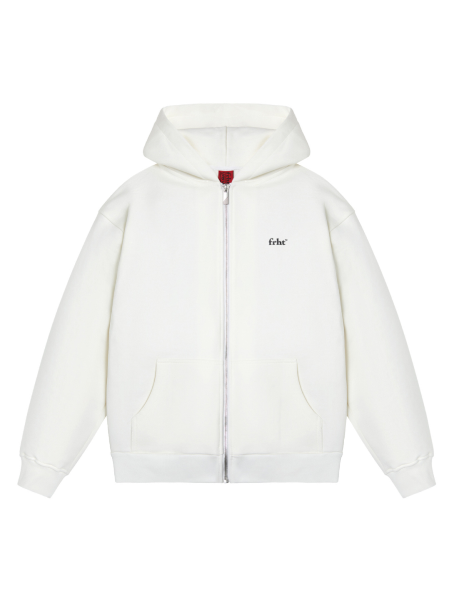 Худи на молнии с принтом FRHT, цвет: молочный HDZPFVCKMLK | новая женская коллекция купить онлайн
