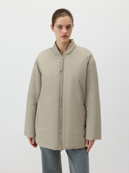 Утепленное полупальто с капюшоном Conso, цвет: бежевый, SEM 260107 - бежевый купить онлайн