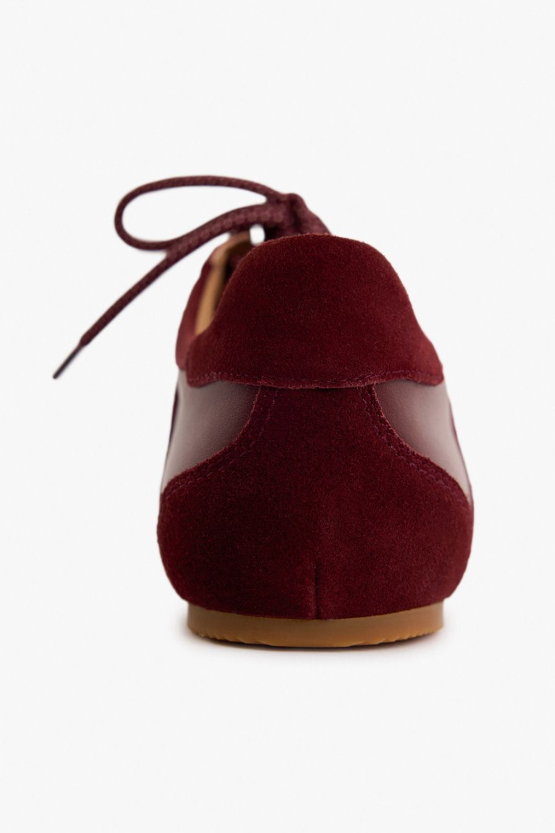 Кроссовки из натуральной кожи и замши Lera Nena, цвет: Бордовый LN.501.18956.330 купить онлайн