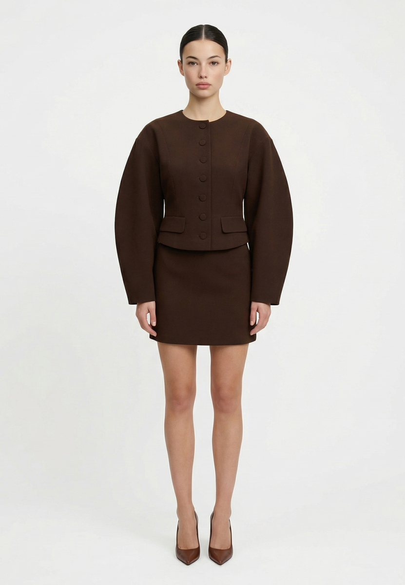 Жакет с округлым рукавом REFERT, цвет: коричневый, 04-3745/2-2511 купить онлайн