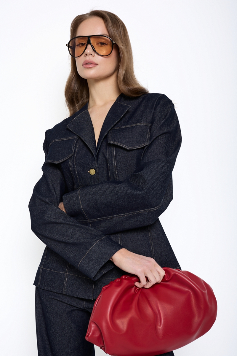 Жакет из сырого денима Ricoco, цвет: синий, 5072/4 купить онлайн