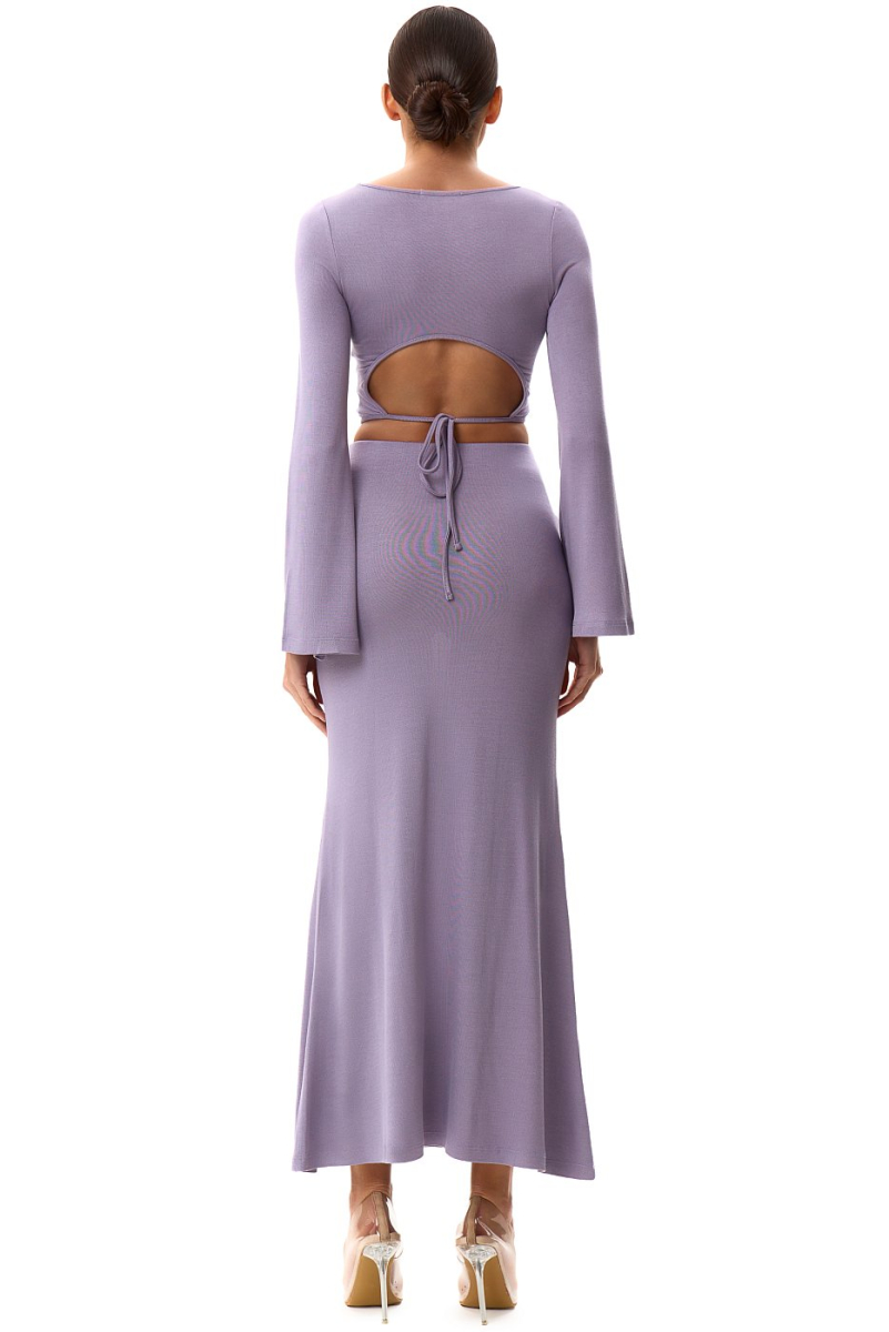Комплект-двойка с открытой спиной SODAMODA, цвет: фиолетовый, 16118 купить онлайн