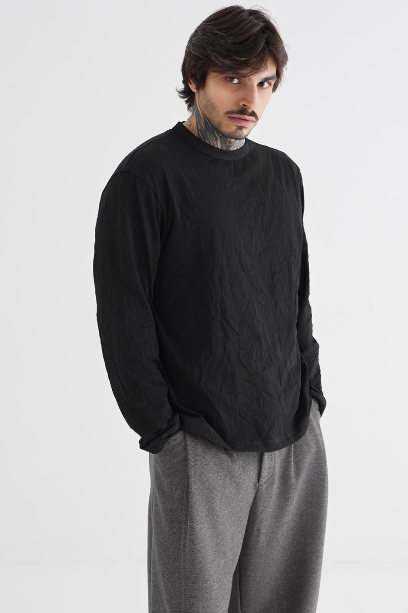 Лонгслив «Бумага» CULTBASE, цвет: Черный,  купить онлайн