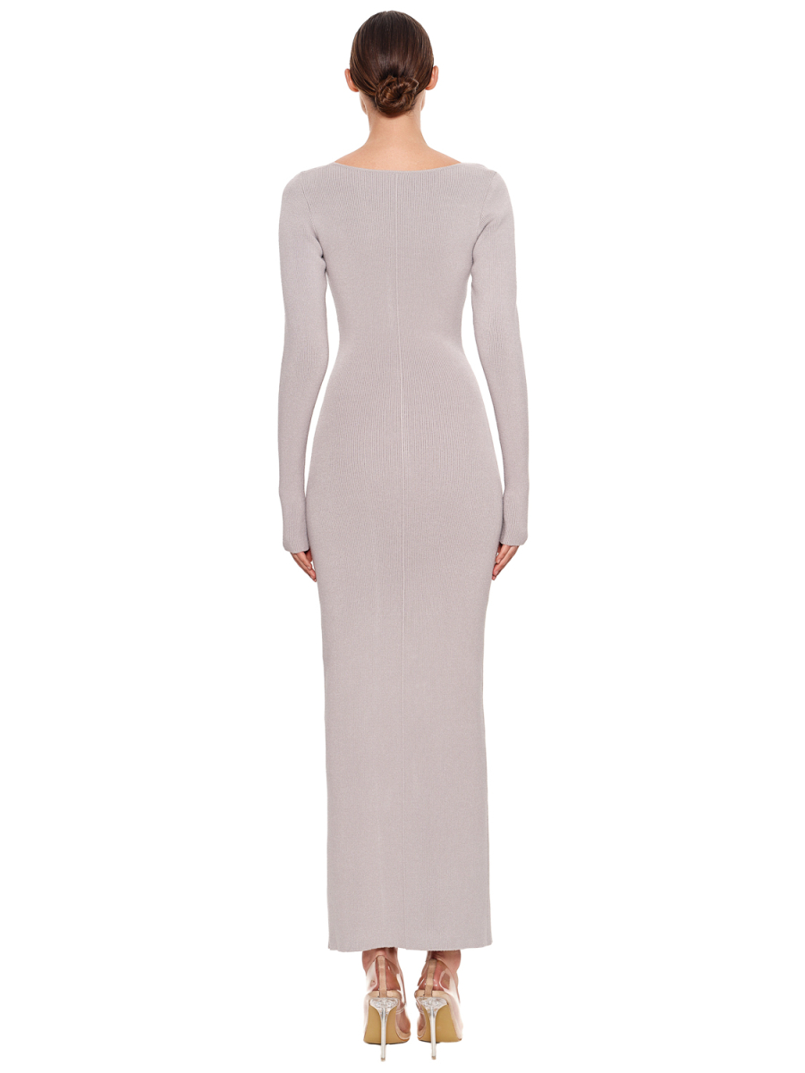 Платье вязаное SODAMODA, цвет: Светло-серый, 12245 купить онлайн