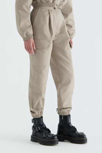 Брюки женские милитари CULTBASE, цвет: бежевый,  купить онлайн