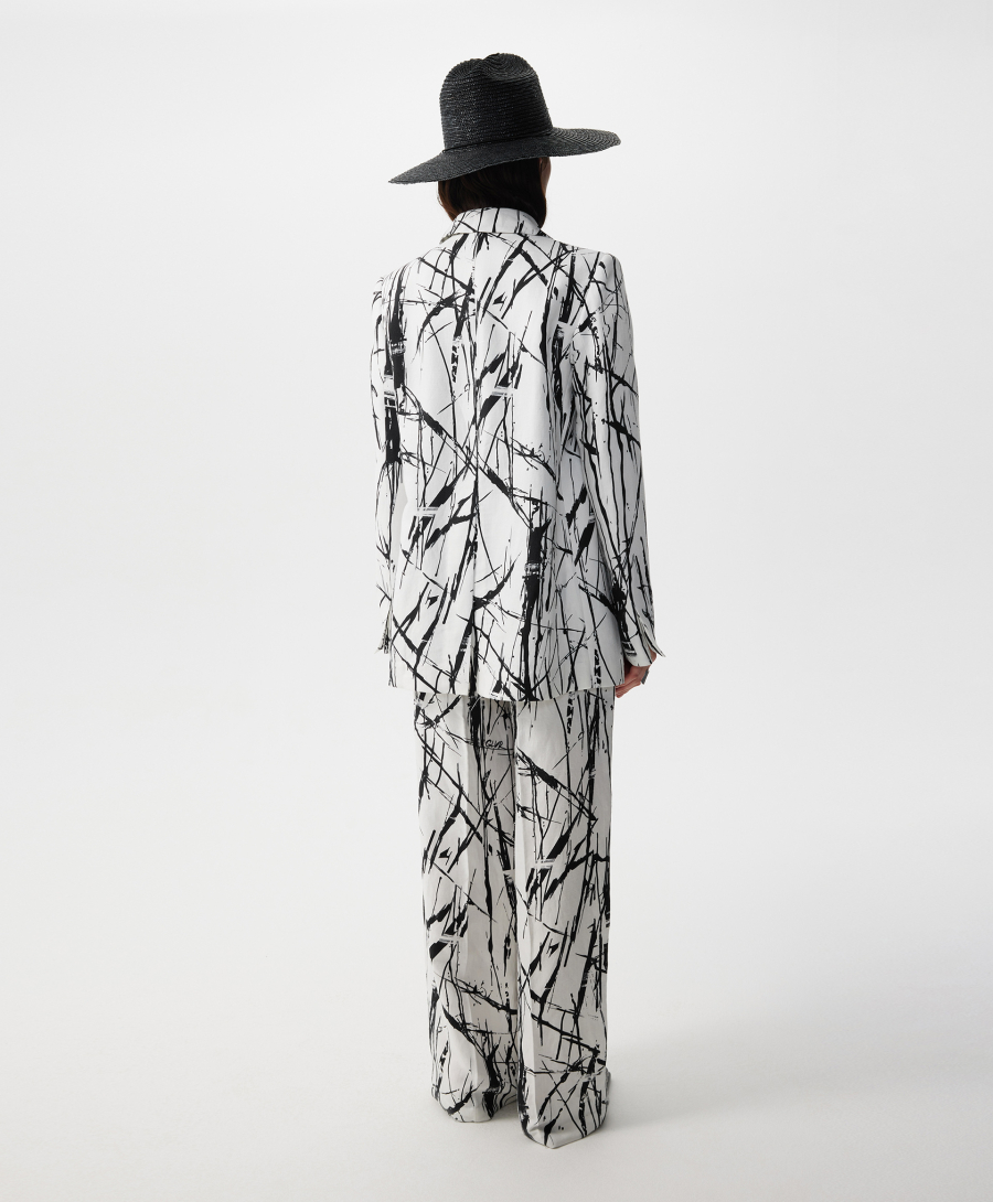 Пиджак силуэта умеренный оверсайз GLVR, цвет: белый, 126G21GAC4810 купить онлайн