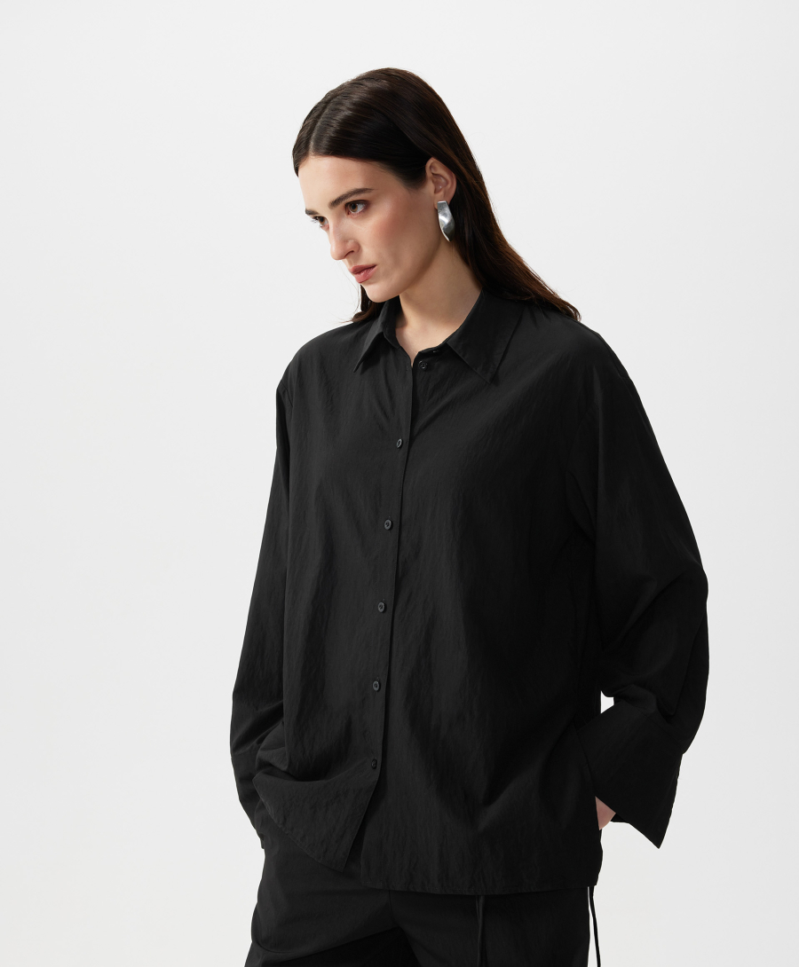 Блузка прямой свободной формы GLVR, цвет: Черный, 126G21GAC2225 купить онлайн