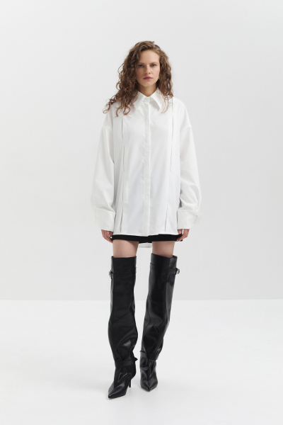 Рубашка с акцентными деталями marte, цвет: белый,  купить онлайн