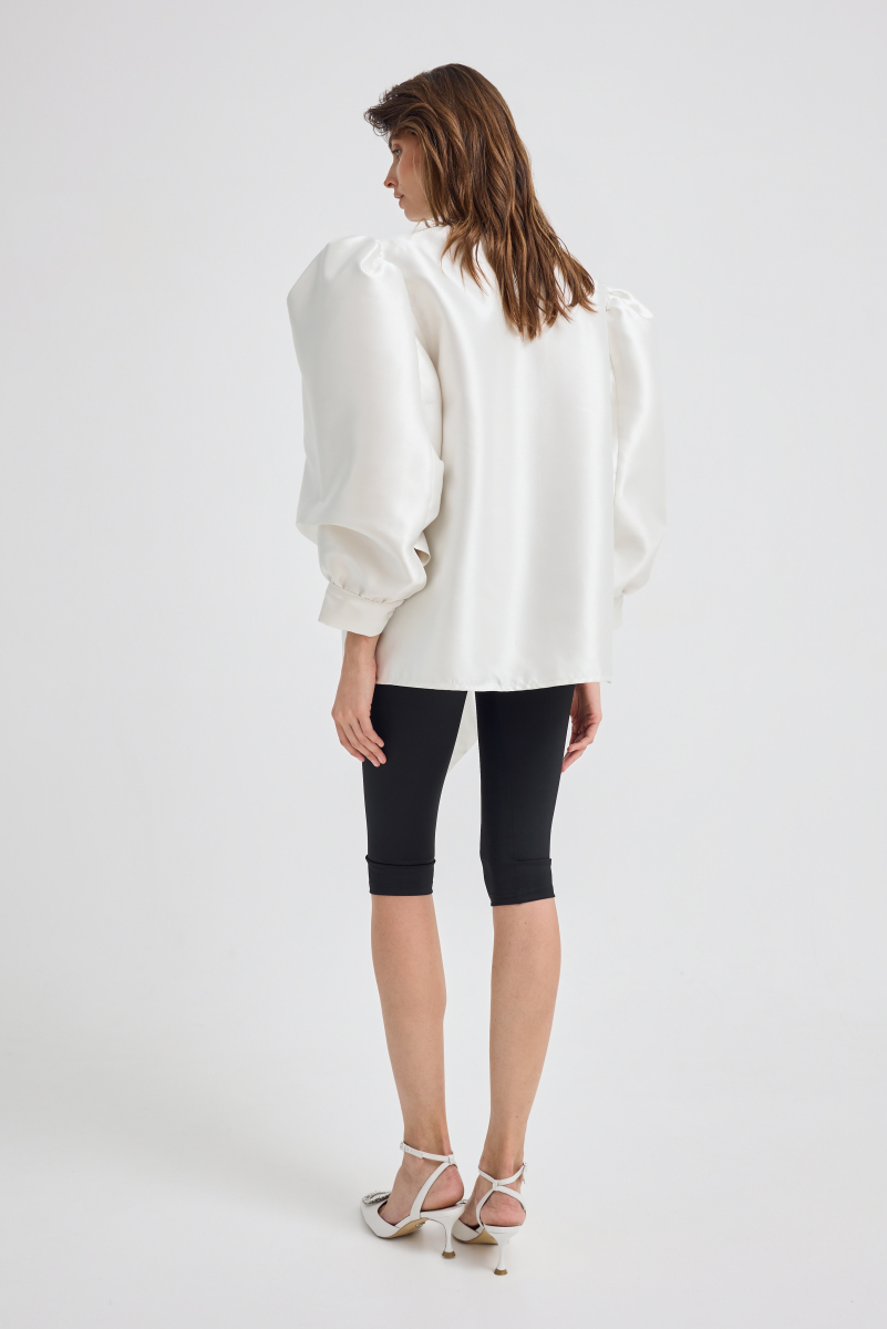 Блуза с бантом Shtripling, цвет: белый, SHRUB006WHT купить онлайн
