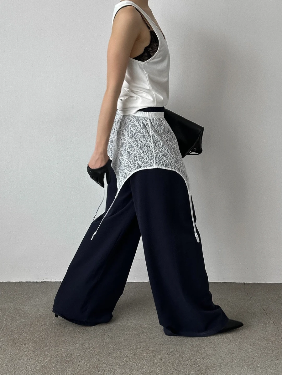 Кружевной пояс асимметричного кроя MIARTLAND, цвет: молочный НФ-00000876 купить онлайн