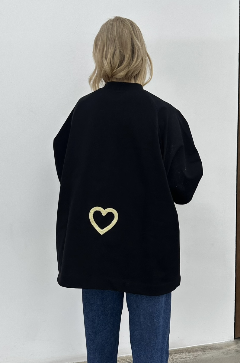 Футболка с рукавом реглан (черная) Label .B, цвет: Черный Tp.04.3.5536.1402BLC | новая женская коллекция купить онлайн