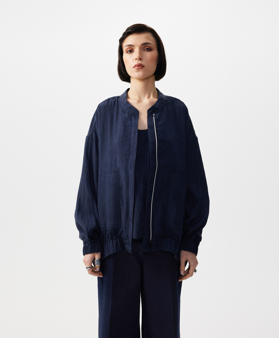 Бомбер оверсайз GLVR, цвет: Черный, 126G23GAC2003 купить онлайн