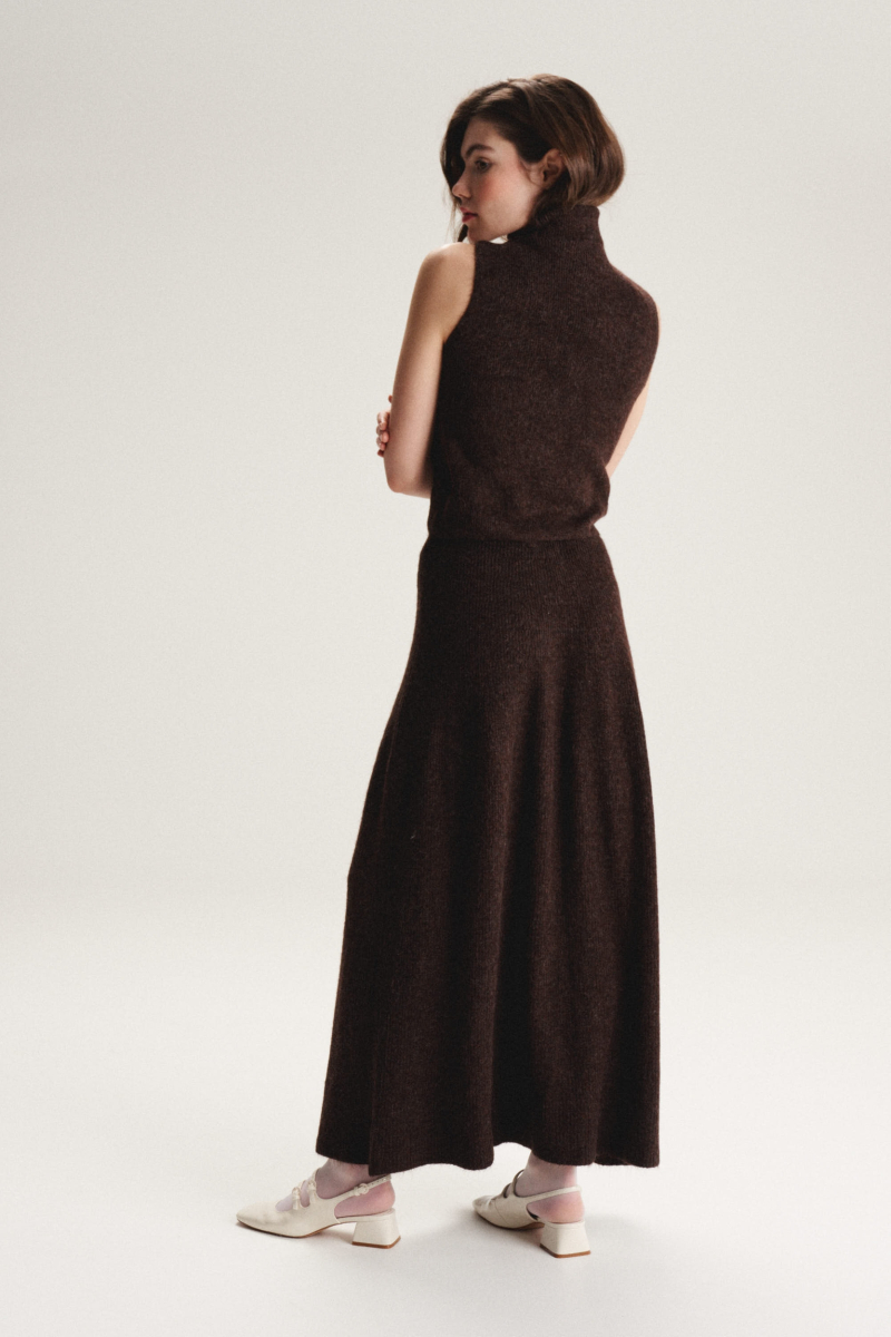 Костюм топ с юбкой SAGAS, цвет: коричневый, 4100103 купить онлайн