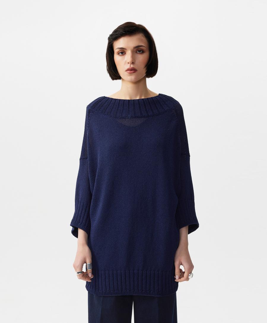 Джемпер оверсайз удлиненный GLVR, цвет: Черный, 126G23GAC3107 купить онлайн