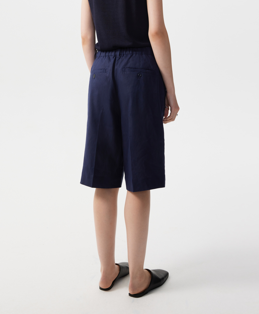 Шорты льняные GLVR, цвет: Черный, 126G23GAC6004 купить онлайн