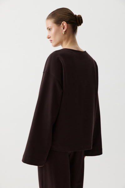 Лонгслив с широкими рукавами Charmstore, цвет: коричневый, 205-52158-551 купить онлайн