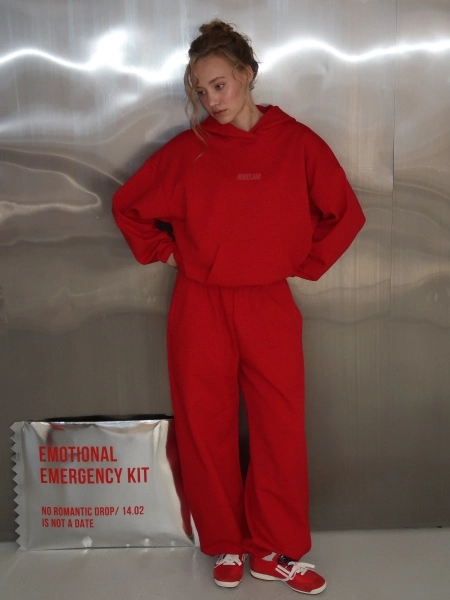 Брюки на резинке MIARTLAND, цвет: красный, НФ-00000856 купить онлайн