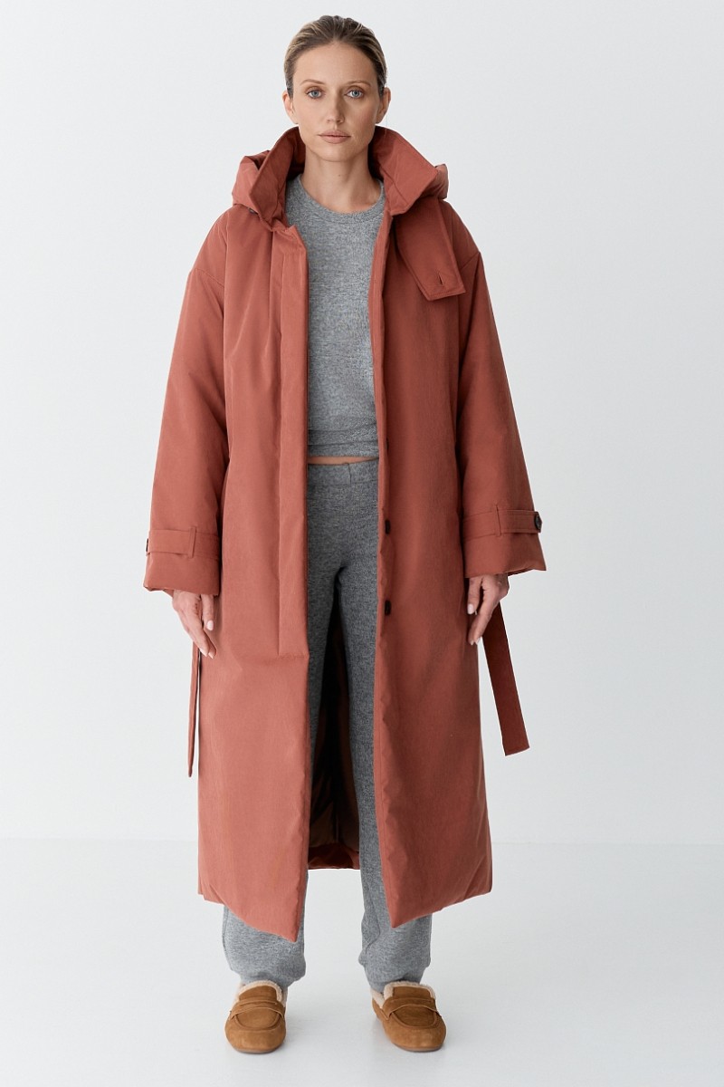 Пальто однобортное утепленное Ricoco, цвет: красный, 7012/1 купить онлайн