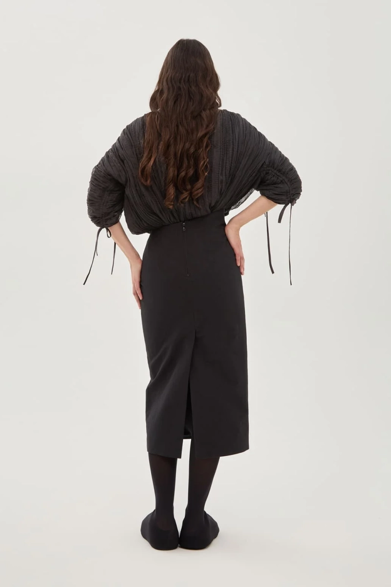 Блузка художника UNKE, цвет: Черный, 2601TSH005P_BL купить онлайн