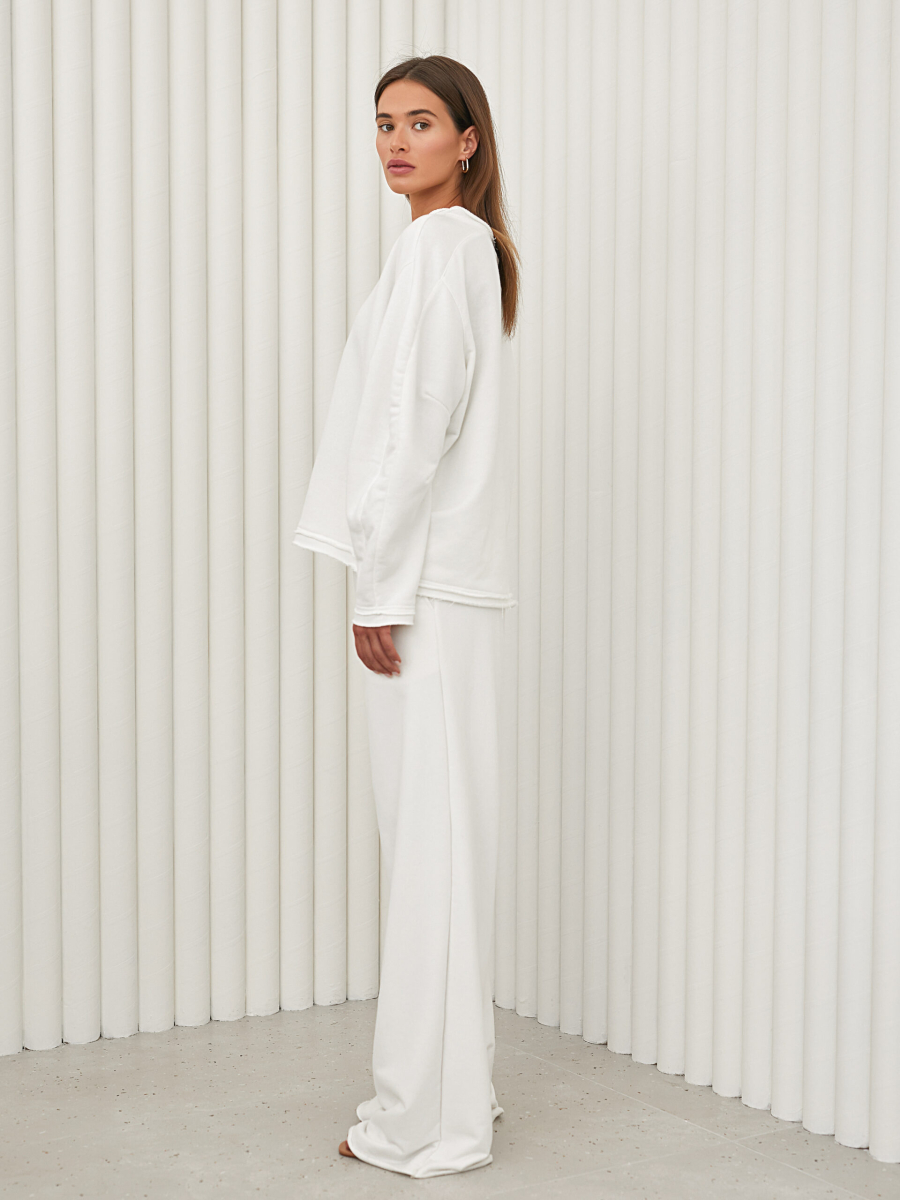 Брюки свободные I.B.W., цвет: белый, JE030 купить онлайн